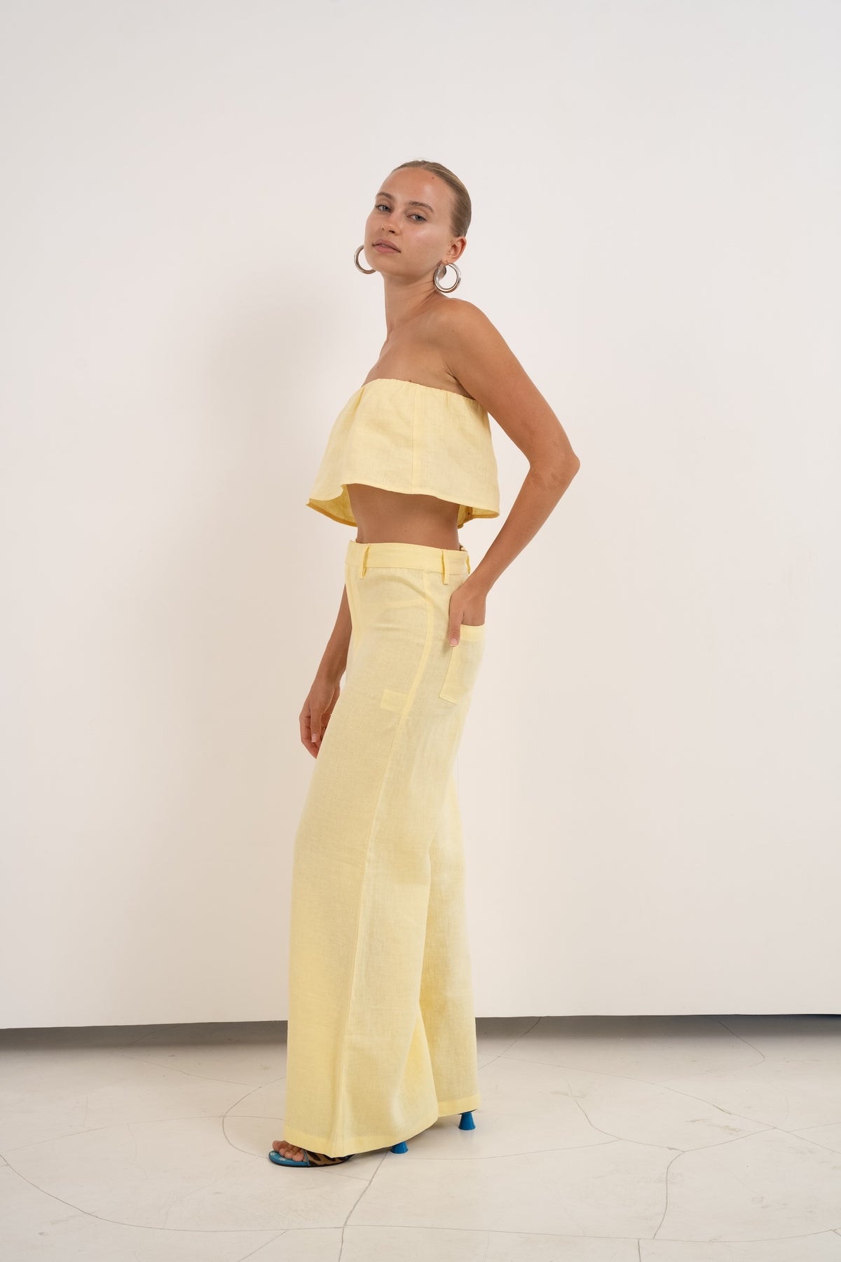 The Linen Wide Leg Trouser