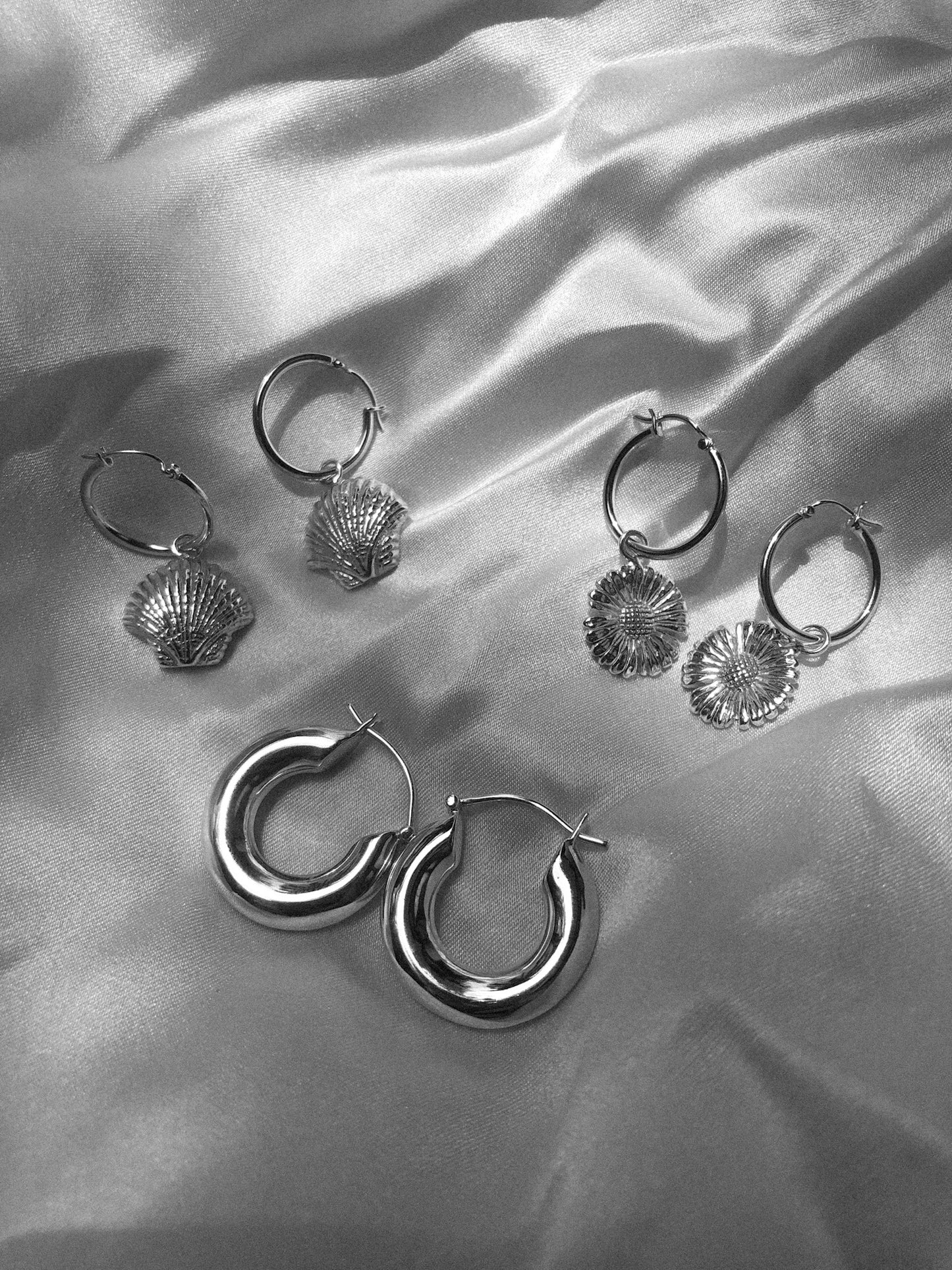 The Vintage Tube Hoops - Silver