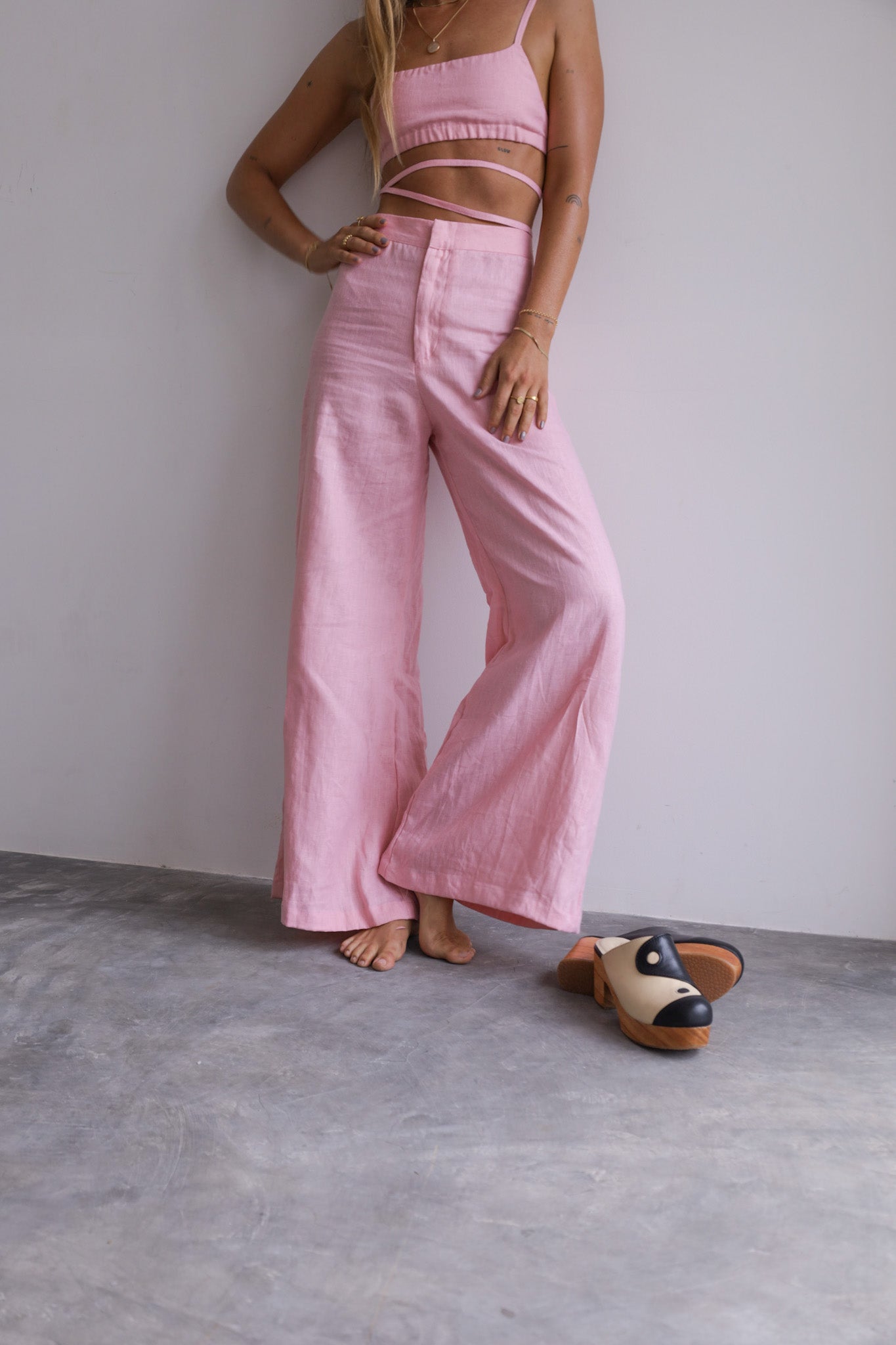 The Linen Wide Leg Trouser