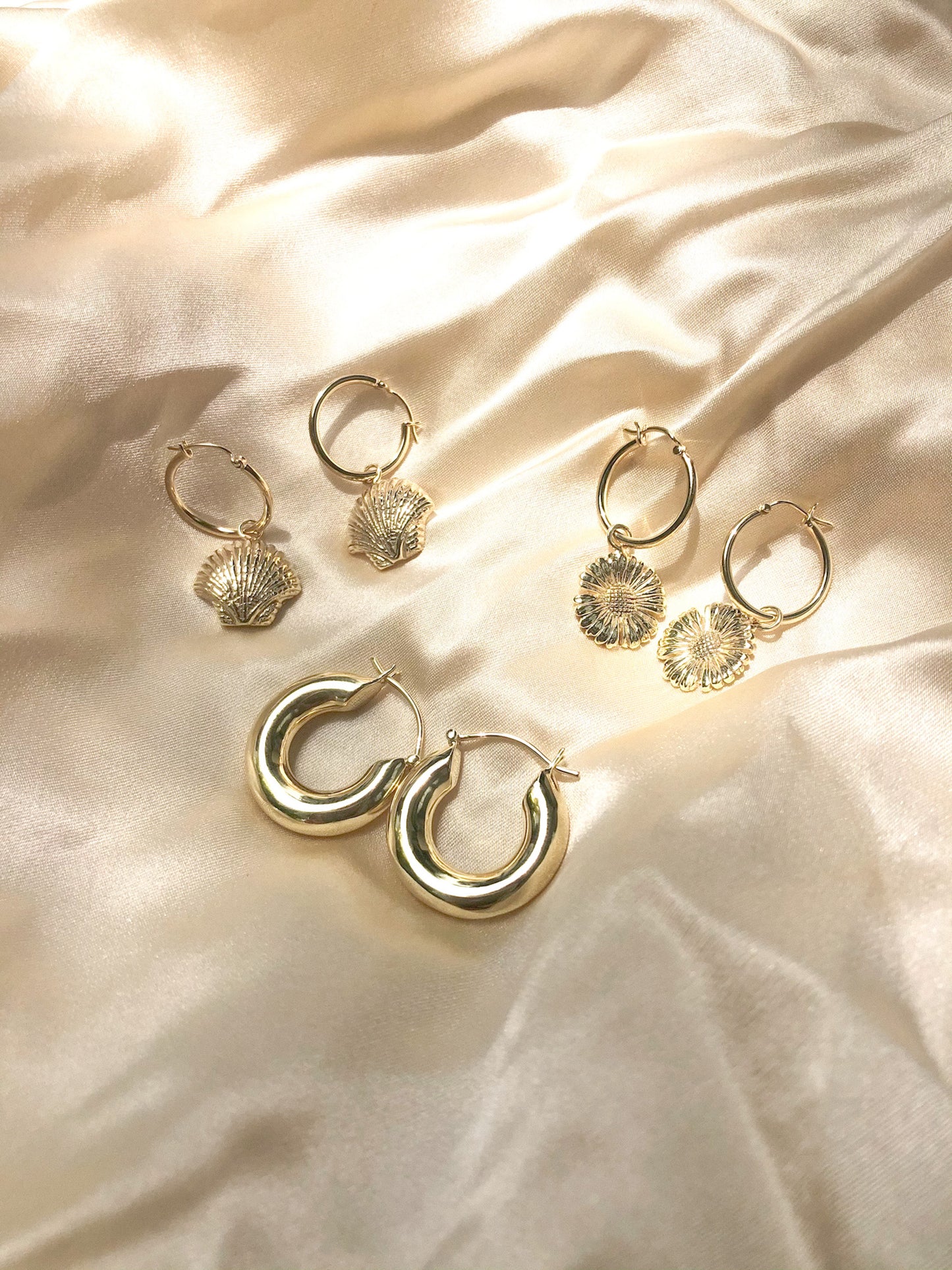 The Little Shell Hoops - Gold